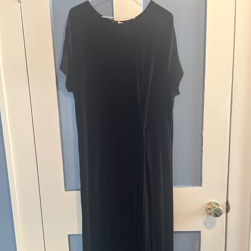 Loft Full Length Black Knotted Dress